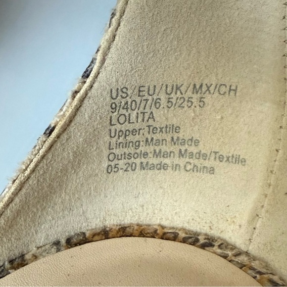 Reaction Kenneth Cole Lolita Sandals Heels Snakeskin Ankle Strap Women's 9 - Picture 5 of 10